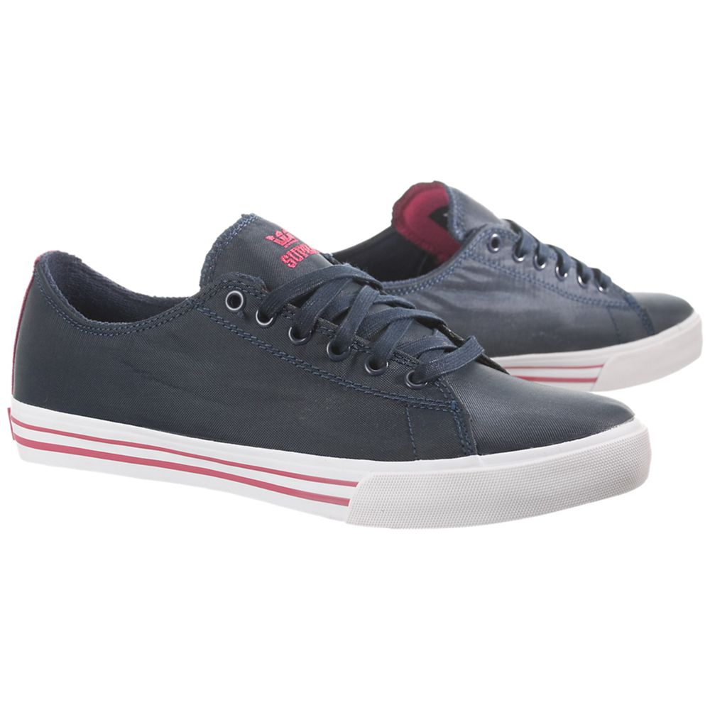 Baskets Basses Supra Thunder Low Bleu Marine Navy Nylon/Magenta Homme | CGA-66789711